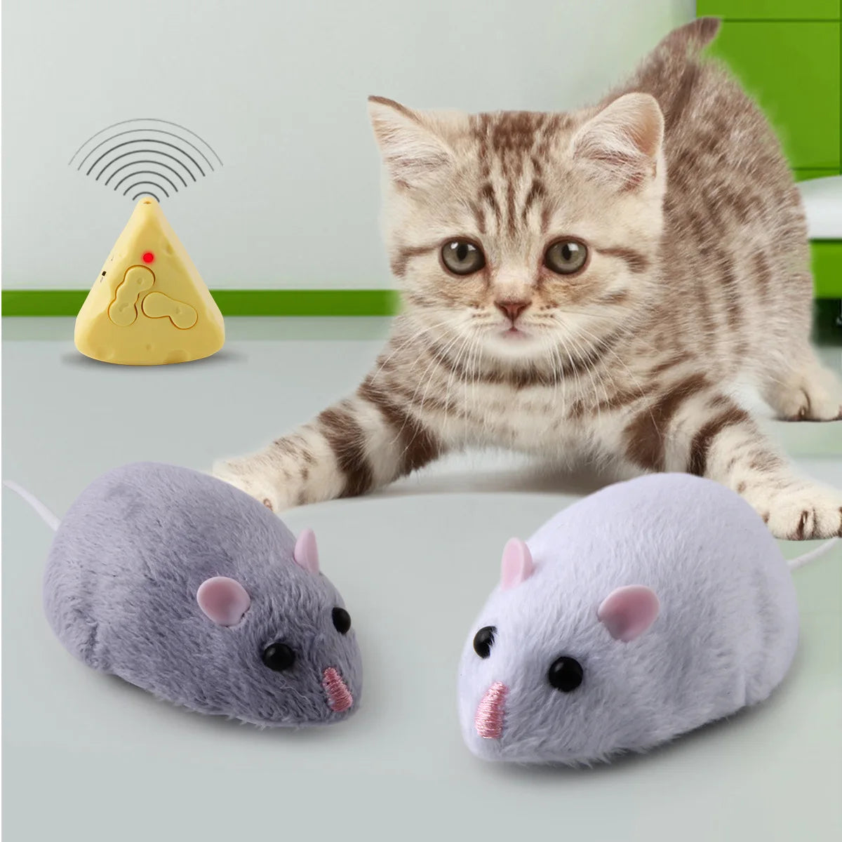 Electric RC Mouse Cat Toy – Remote Control Infrared Moving Rat for Interactive Pet Play & Pranks