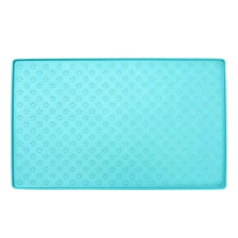 🐾 Silicone Waterproof Pet Feeding Mat – Non-Slip Food & Water Bowl Placemat for Cats & Dogs