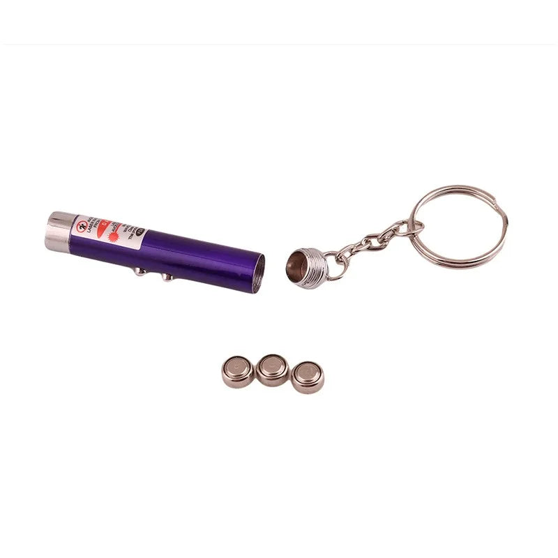 2-in-1 Mini Red Light Laser Pointer LED Torch – Cat & Dog Training Interactive Pet Toy Pen