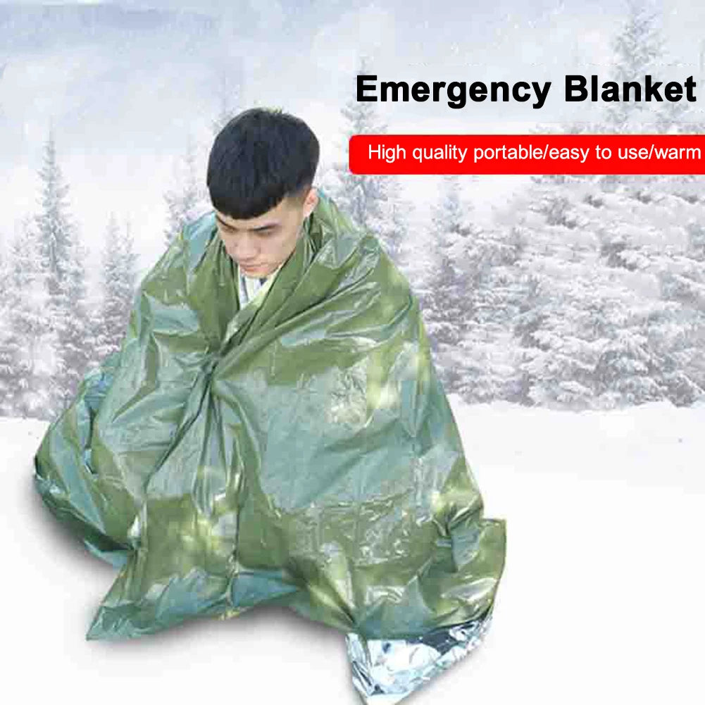 Emergency Thermal Blanket – Waterproof, Windproof Survival Rescue Blanket for Outdoor First Aid & Camping
