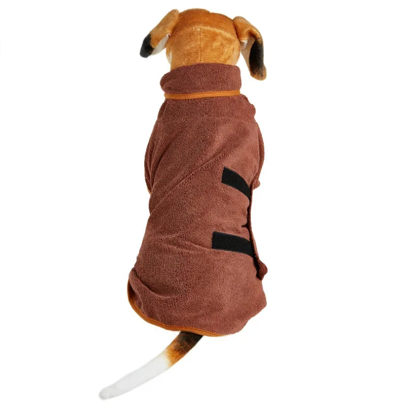 Pet Bathrobe Adjustable Towel – Super Fast-Drying Moisture Robe for Dogs (Large, Medium, Small)