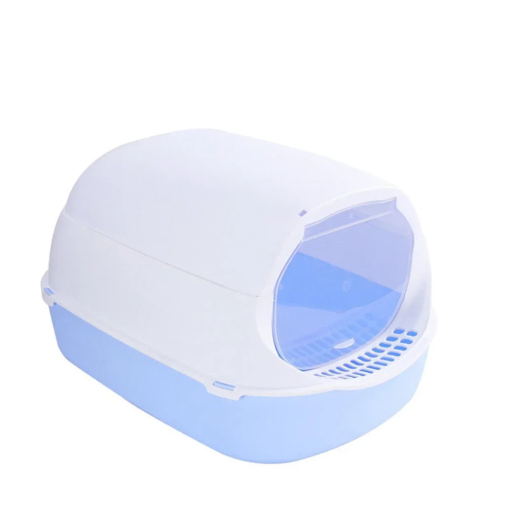 Kitty Sandbox Cat Litter Box Semi-enclosed Splashproof