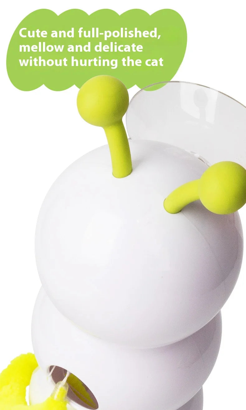 🐛 Intelligent Interactive Cat Toy – Auto Pop-Up Earthworm with Tail & Motion Activation