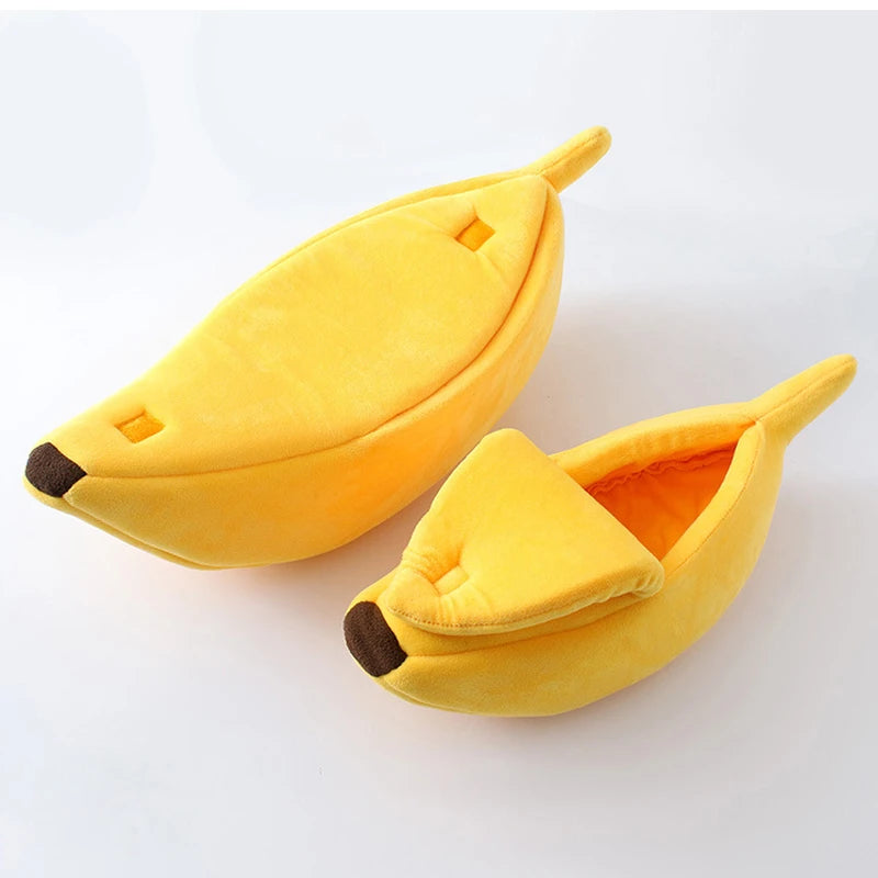 Funny Banana Cat Bed – Cozy, Cute, Warm & Portable Cat House and Dog Cushion