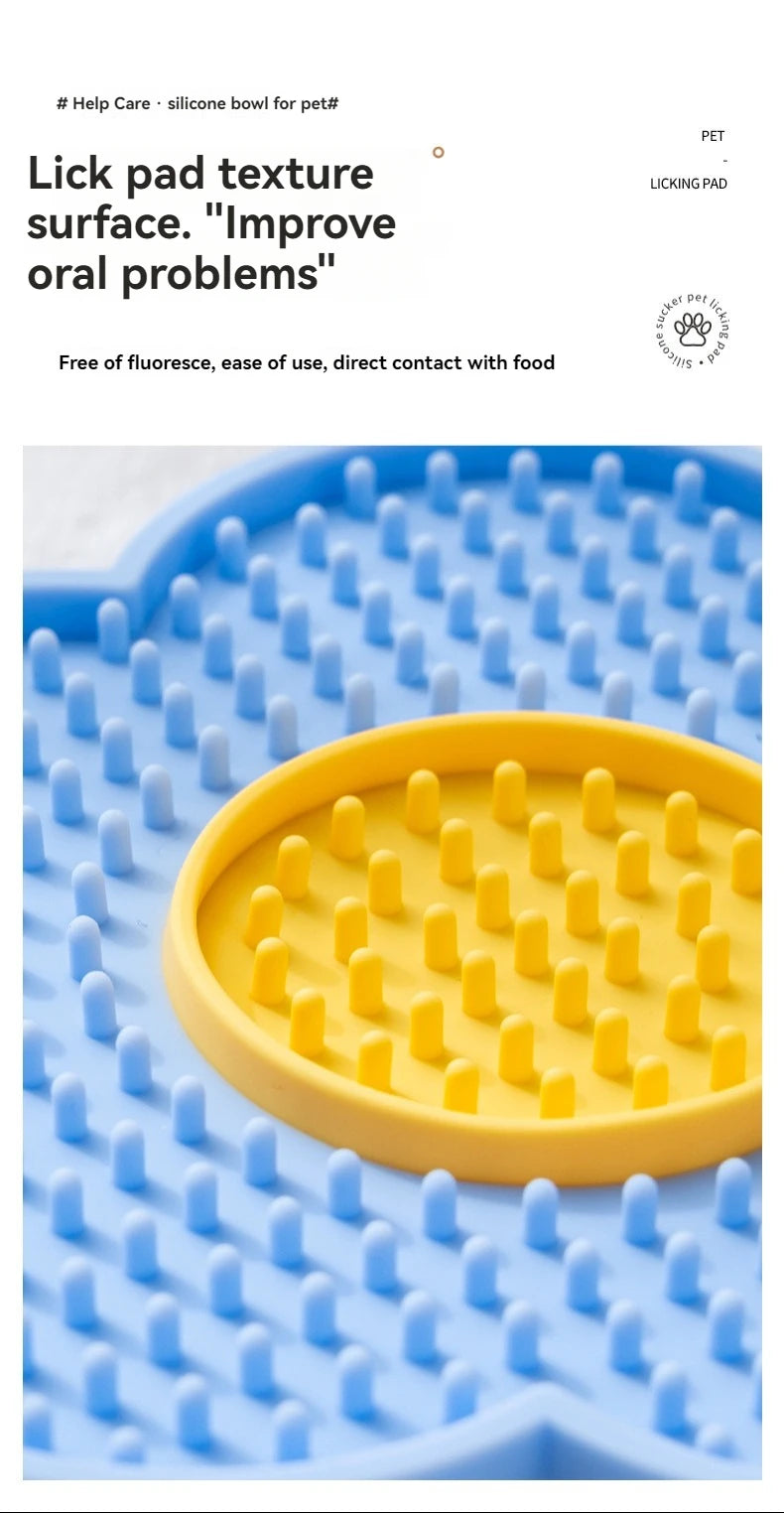 🌼 Pet Supplies Cat & Dog Licking Pad – Pentagram & Sunflower Silicone Slow Feeder Mat