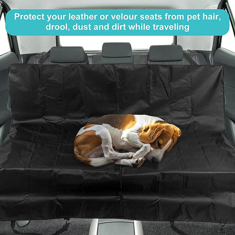 Waterproof Car Rear Seat Cover for Dogs – Hammock Travel Mat & Pet Protector for Car, Truck, SUV