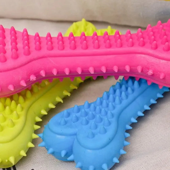 Rubber Chew Toy for Small Dogs – Teeth Cleaning & Bite-Resistant Puppy Training Toy