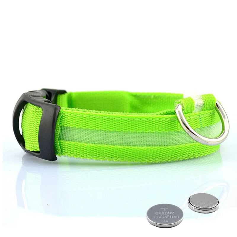 LED Dog Collar Light – USB Rechargeable/Battery Night Safety Glow Collar for Dogs & Puppies, Anti-Lost Pet Accessory