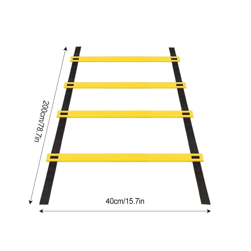 Agility Speed Ladder Nylon Straps Marking Discs Exerciser Resistance Drag Parachutes Sports Running Warm-Up Training Ladder Tool