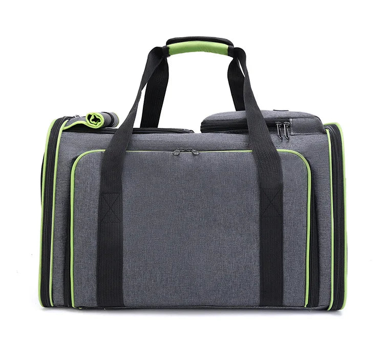 Foldable Expandable Cat Carrier Bag – Large Capacity, Breathable Travel Handbag for Cats & Small Dogs