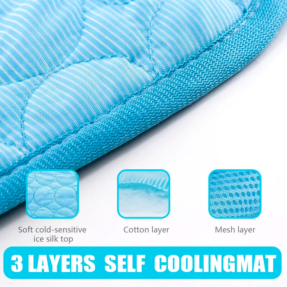 NONOR Dog Cooling Mat – Breathable Summer Pet Bed for Dogs & Cats, Self-Cooling Pad for Crate, Kennel & Car Seat