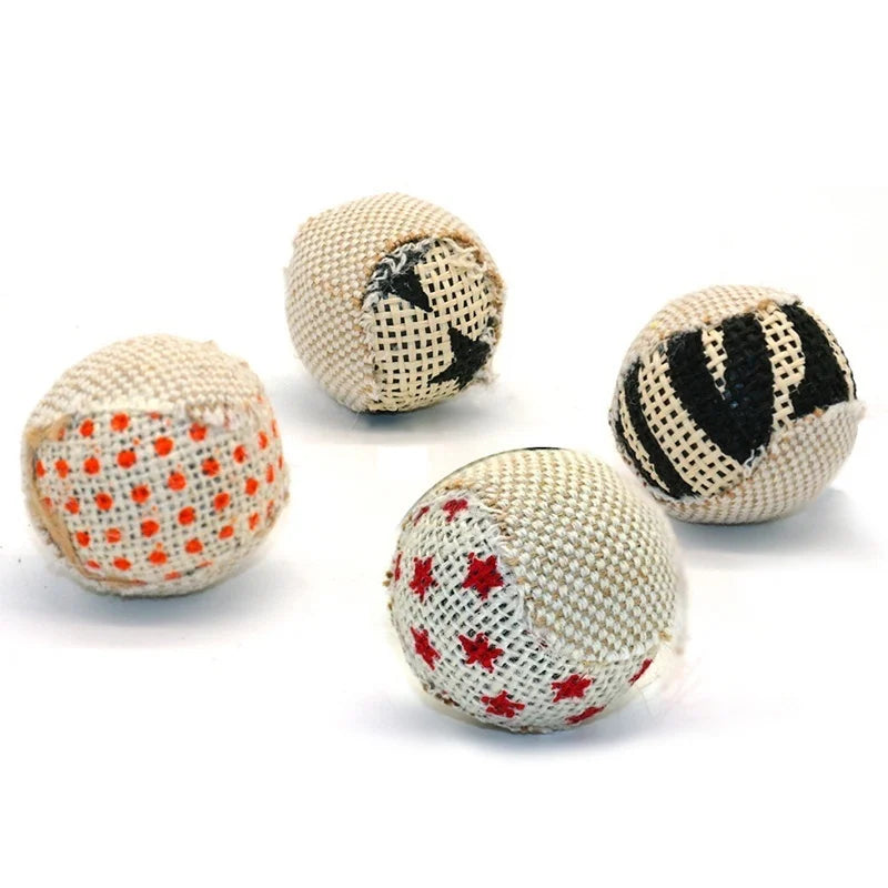 Interactive Cat Toy Ball – Rattle, Scratch & Chew Play Ball for Kitten Exercise (1 Pc, Style Random)