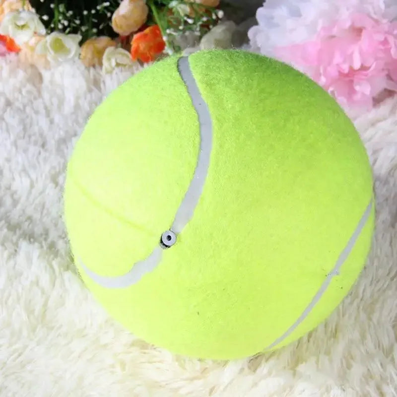 Giant Inflatable Tennis Ball for Dogs – 7"/9.5" Training Toy with Air Pump