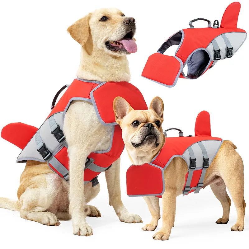 Dog Life Jacket – Safety Shark Fin Vest for Swimming 🦈🐶