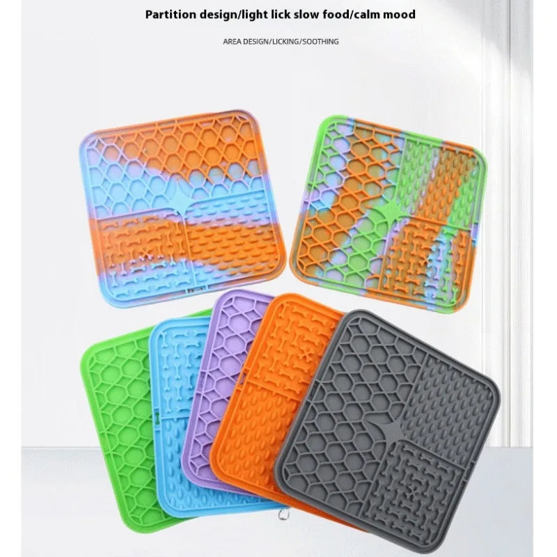 Pet Licking Pad – Slow Feeder Silicone Bowl for Dogs & Cats