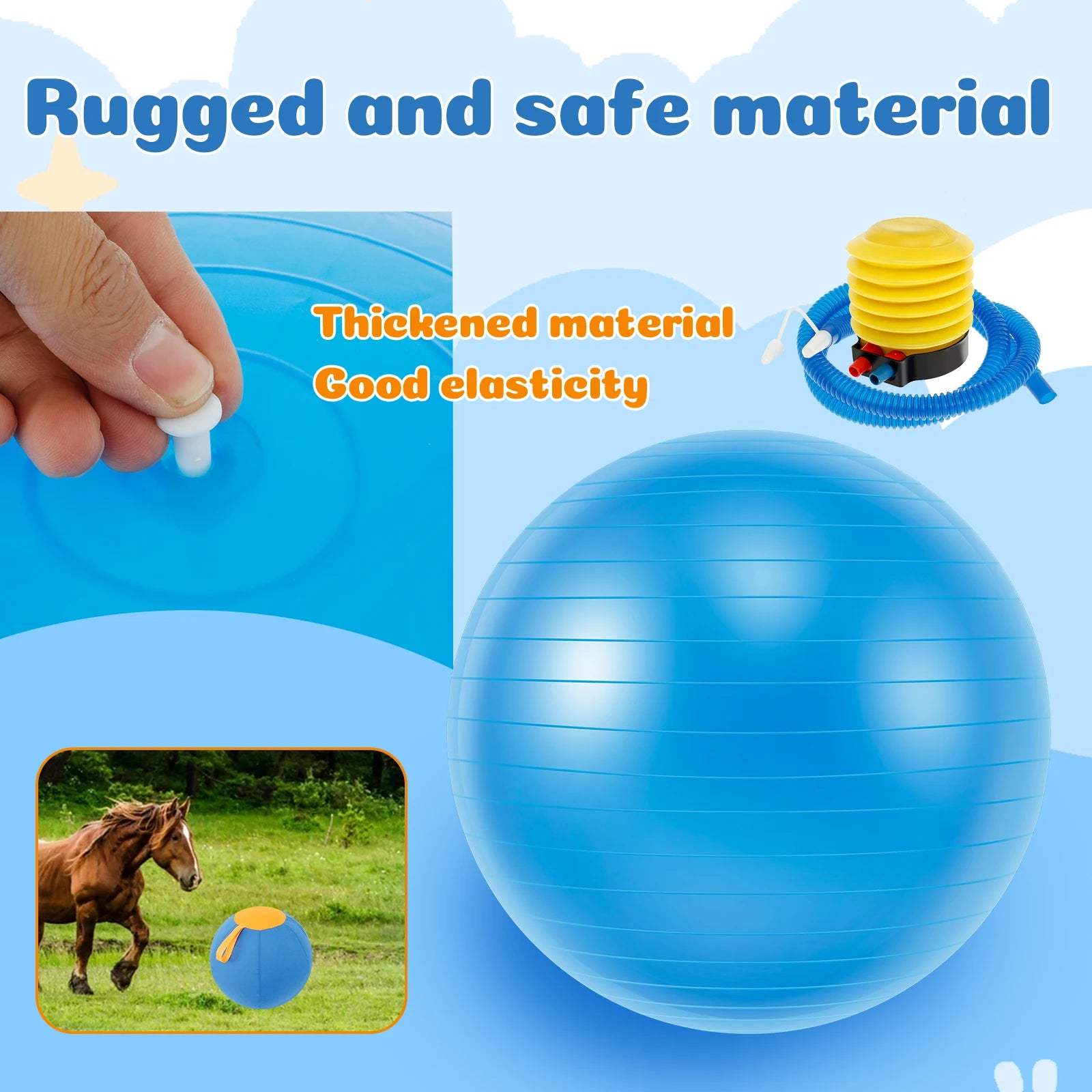 Durable Inflatable Herding Ball for Dogs – Outdoor Interactive Self-Play Training Toy for Active