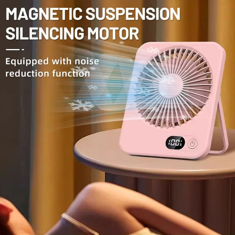 🌀 Mini Portable Folding USB Charging Power Bank Fan – Handheld & Desk Multi-Function Fan for Sports & Summer Cooling