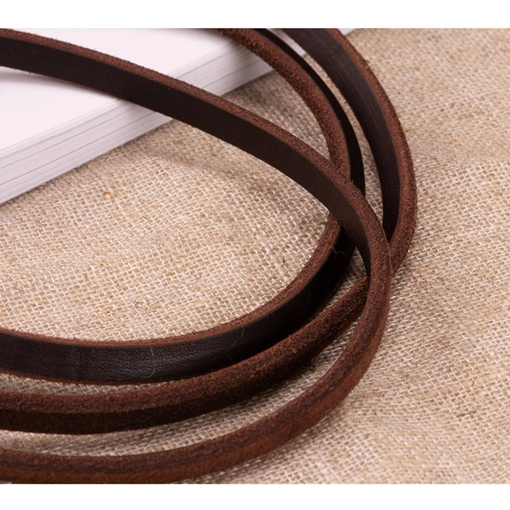 Handmade Genuine Leather Dog Leash – Lightweight Slender Leash for Small Dogs & Cats