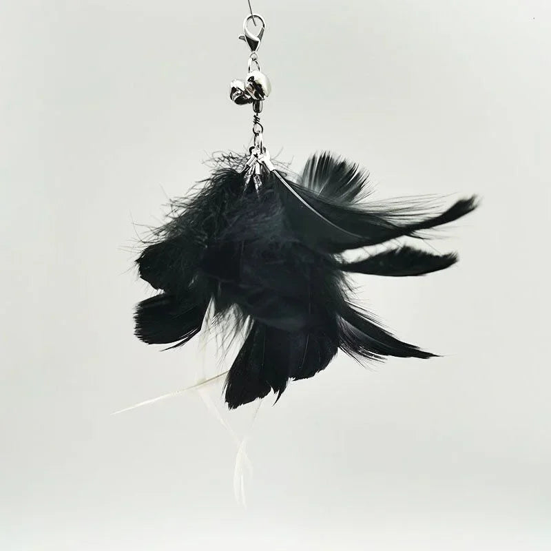 Hands-Free Cat Wand Toy with Feather & Bell – Suction Cup Interactive Toy for Kittens & Cats