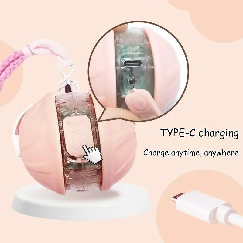 Infrared Interactive Cat Ball Toy – Rechargeable Rolling Tail Toy Imitating Mouse