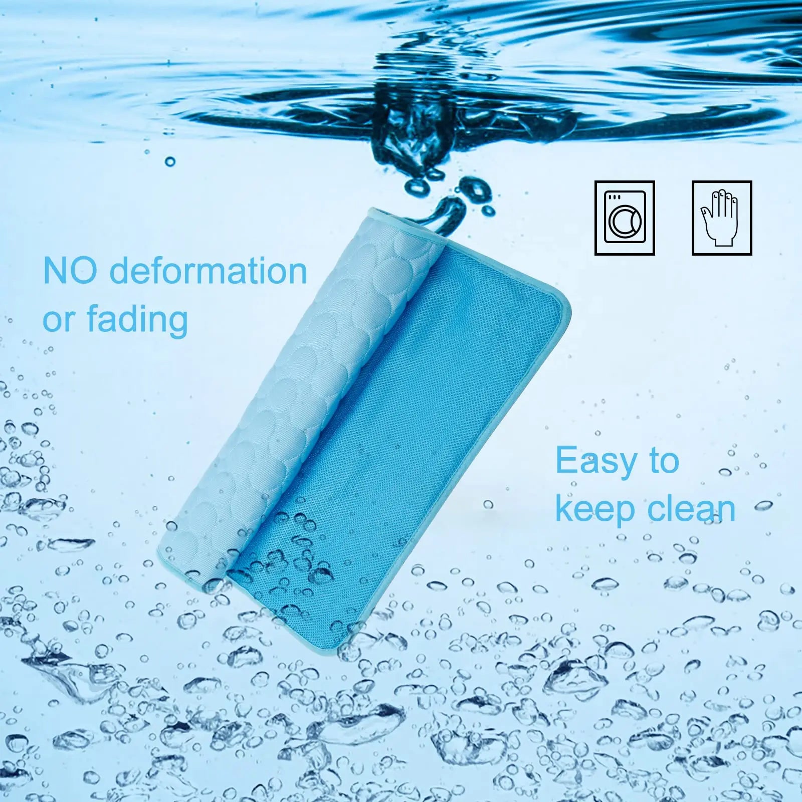 Breathable Dog Cooling Mat – Self-Cooling Summer Pad for Dogs & Cats, Large Crate Blanket