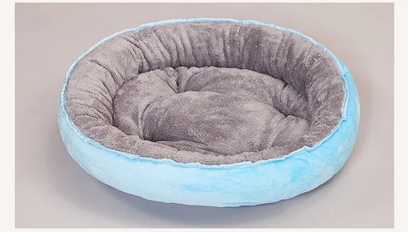 Double-Sided Soft Cotton Dog Bed – Washable Warm Cushion Basket for Small & Medium Dogs
