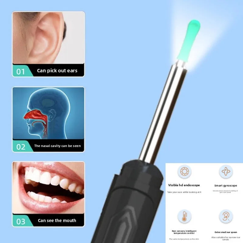 HD Ear Cleaner with Camera – NK3 Otoscope Wax Removal Tool Set with USB-C Charging & Endoscope for Ear Cleaning