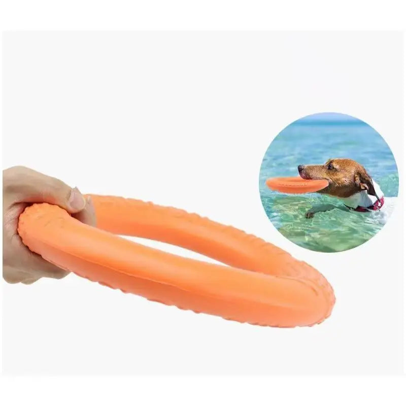 TPR Flying Disk Dog Toy – Anti-Bite Training Ring & Floating Puller 🥏🐶