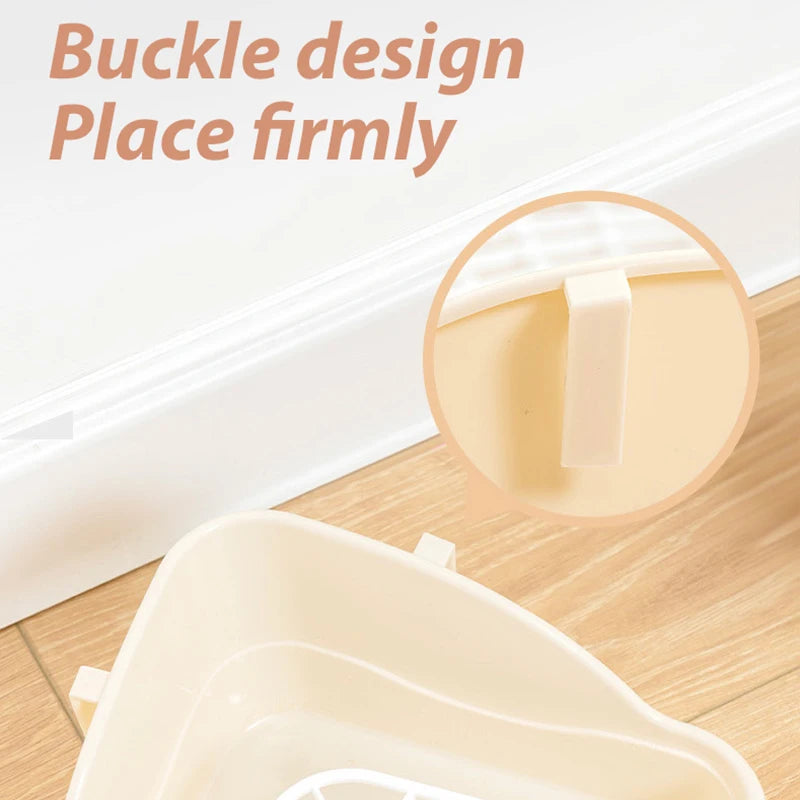 Corner Rabbit Litter Pan – Small Animal Potty Trainer for Bunnies, Ferrets, Hamsters, Guinea Pigs & More