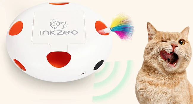 INKZOO 7-Hole Interactive Cat Toy – Automatic Mice Whack-A-Mole for Kittens