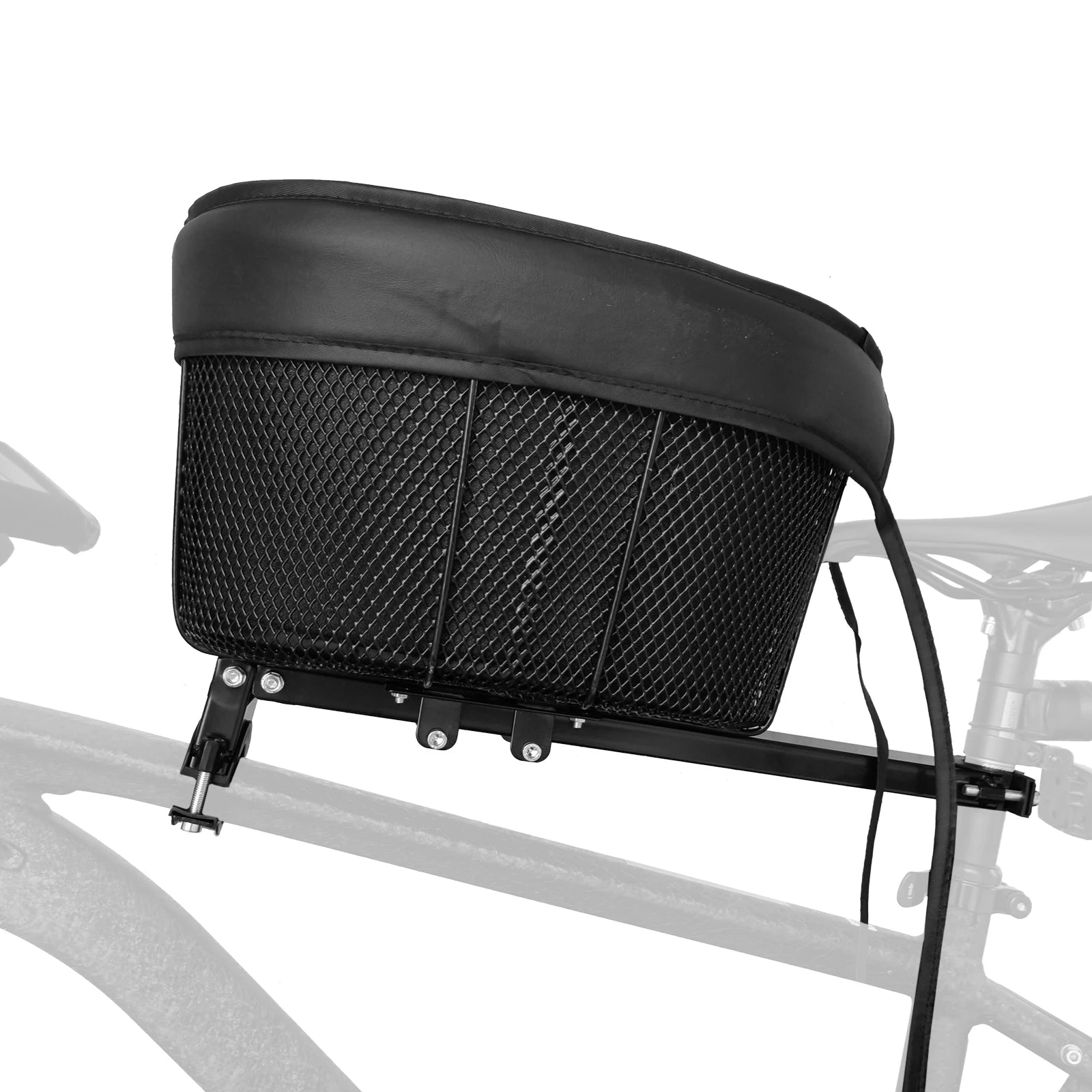 Dog Bike Basket – Portable Front Mount Pet Carrier for Bike with Sponge Liner & Safety Strap for Small Dogs & Cats