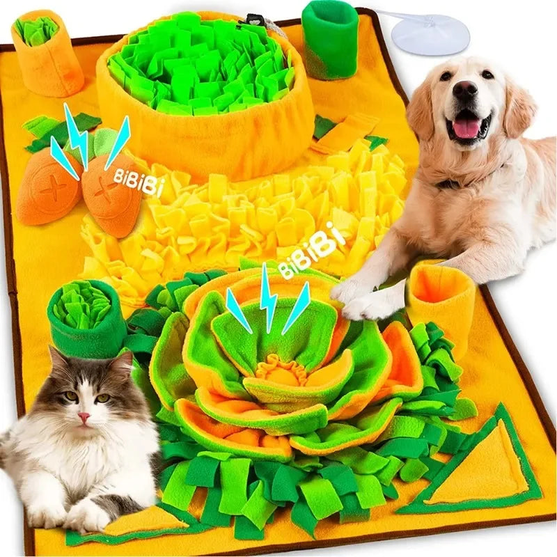 Large Snuffle Mat for Dogs – Interactive Stress Relief Training Mat & Slow Feeder Dog Treat Toy