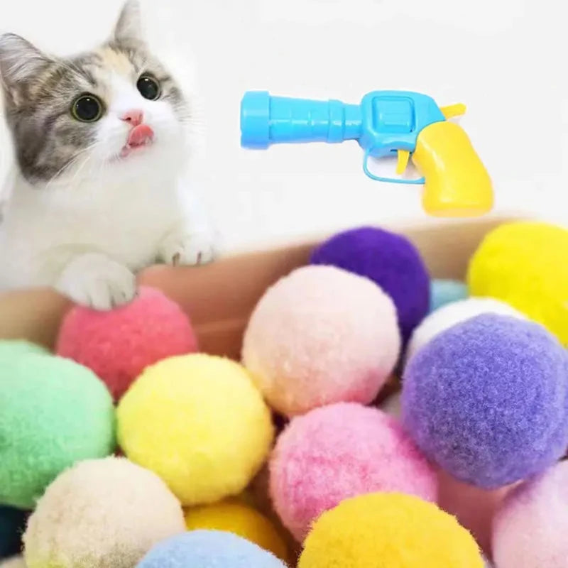 Interactive EVA Ball Launcher Set for Cats & Kittens – Continuous Shooting Pet Toy