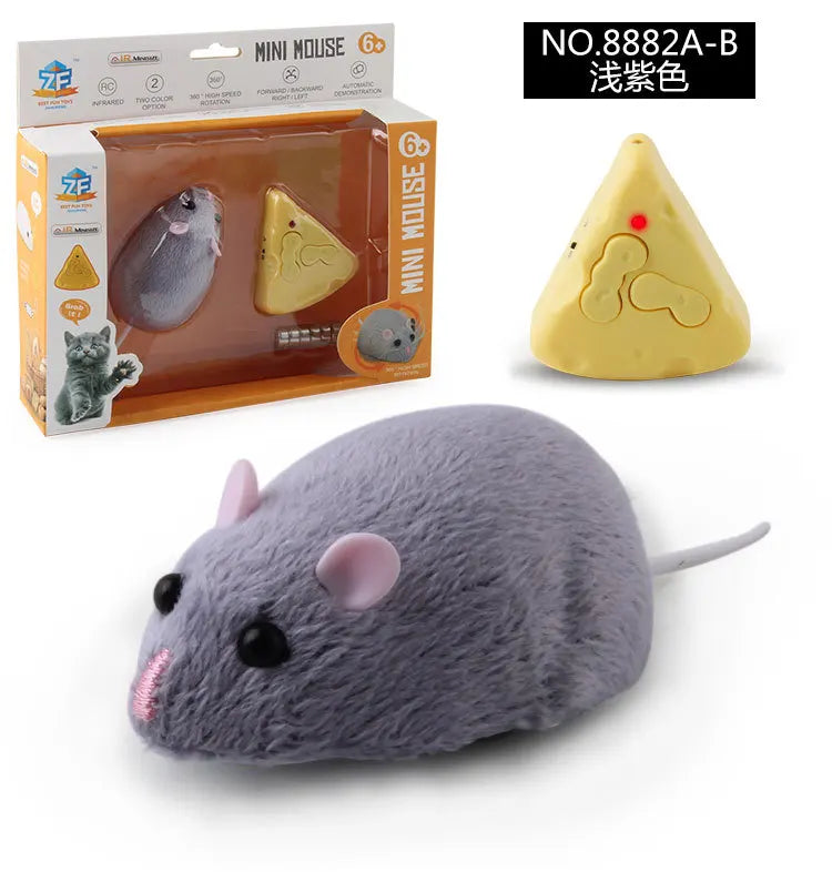 Electric RC Mouse Cat Toy – Remote Control Infrared Moving Rat for Interactive Pet Play & Pranks