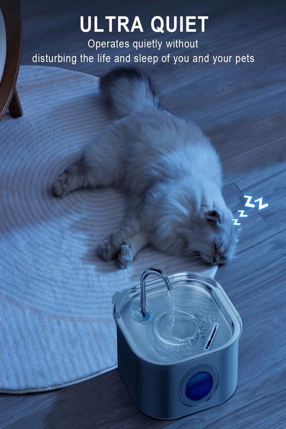 🐾 3.2L Stainless Steel Smart Pet Water Fountain – Auto Cat & Dog Dispenser with Visual Window