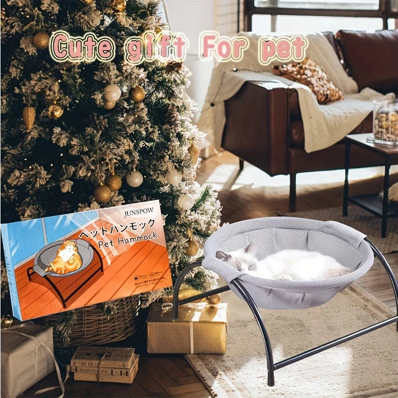 Breathable Cat Hammock Bed – Cooling Elevated Pet Cot Sofa for Cats & Small Pets
