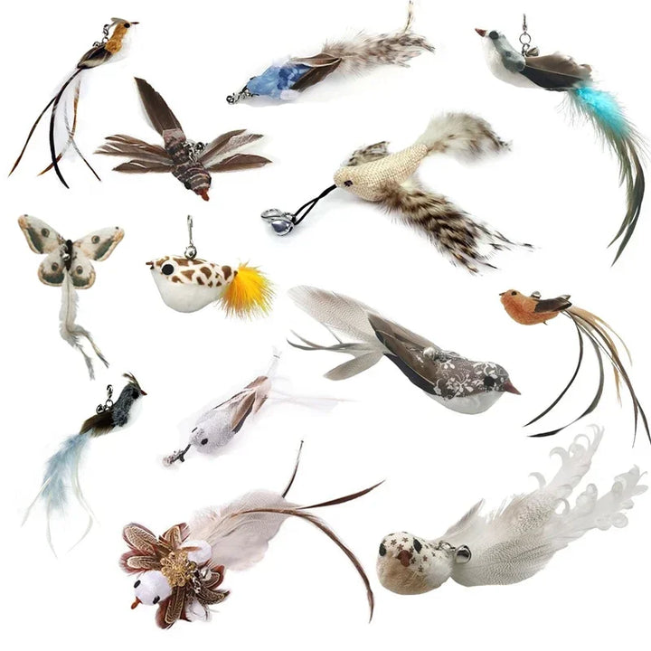 Hands-Free Cat Wand Toy with Feather & Bell – Suction Cup Interactive Toy for Kittens & Cats