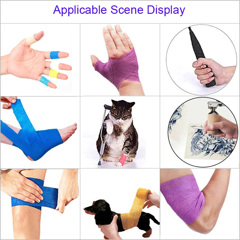 6pcs Disposable Pet Foot Covers – Self-Adhesive Dirty Feet Protection for Cats & Dogs, Elastic Outing Bandage Boots