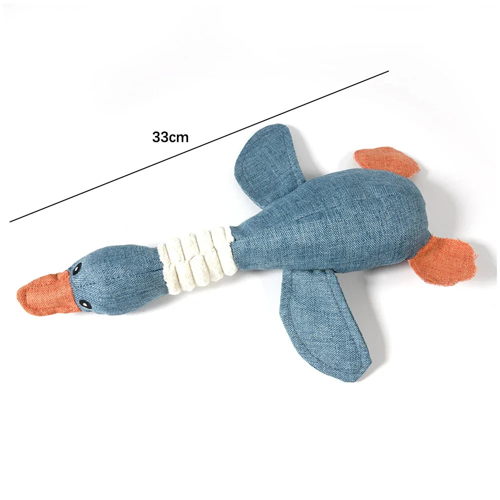 Plush Squeaky Duck Dog Toy – Soft Chew Toy for Small to Large Dogs
