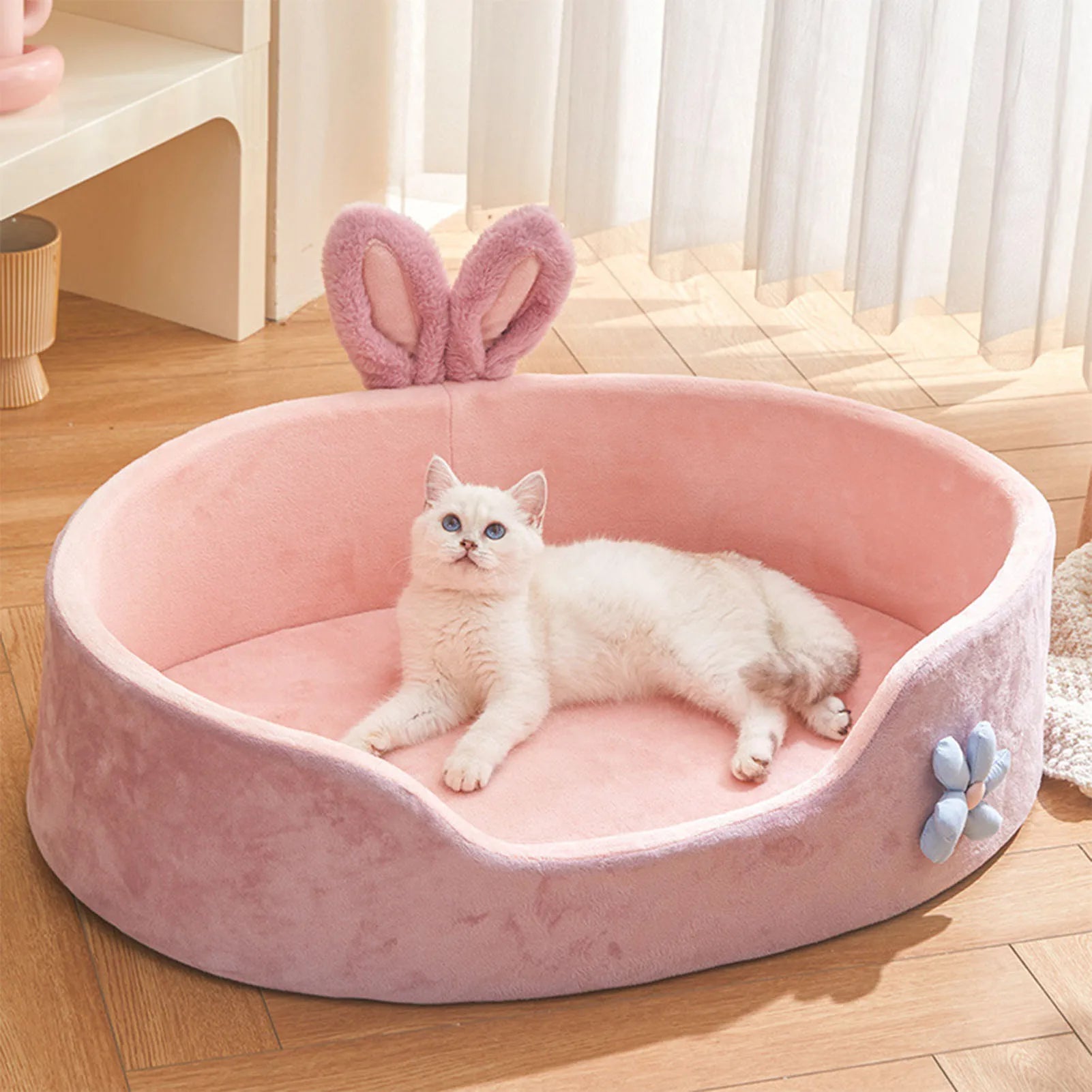 Detachable & Washable Pet Bed – Soft Comfortable Four-Season Dog & Cat Sleeping Bed