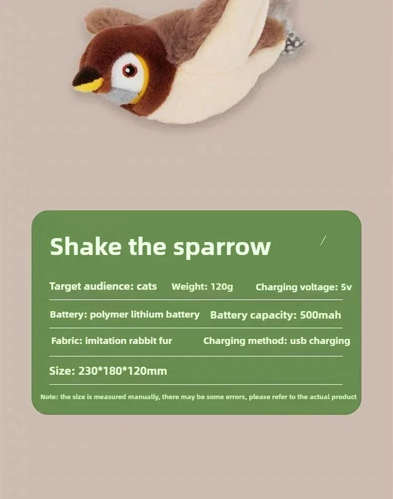 Rechargeable Flying Bird Cat Toy – Chirping & Flapping