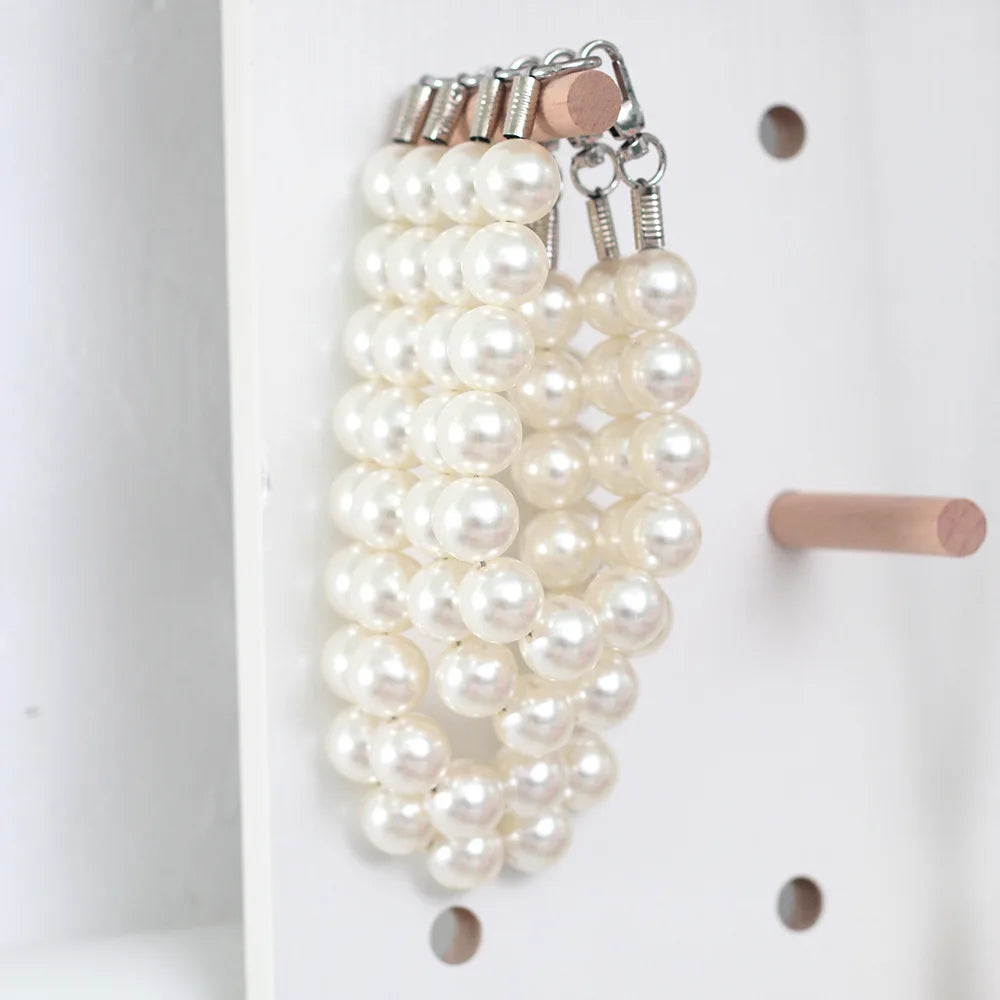 Elegant Imitation Pearl Pet Collar – Durable Decorative Necklace for Small Dogs & Cats