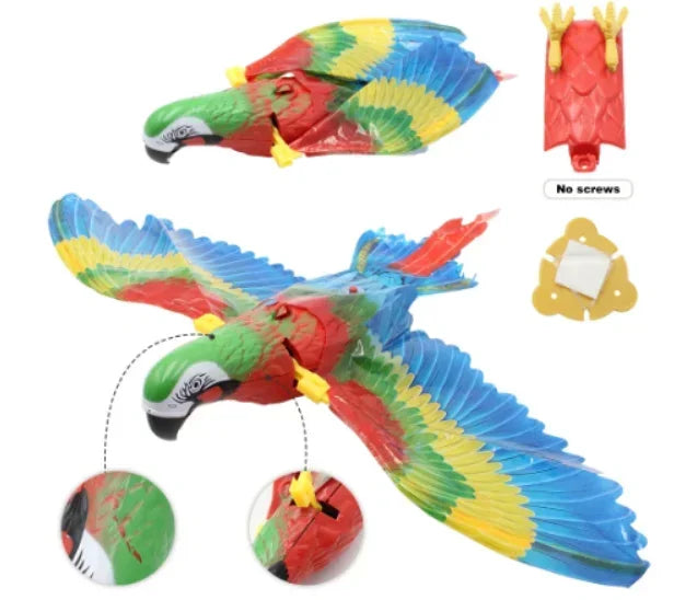 Electric Hanging Flying Bird Cat Toy – Interactive Simulated Eagle with Scratch Rope