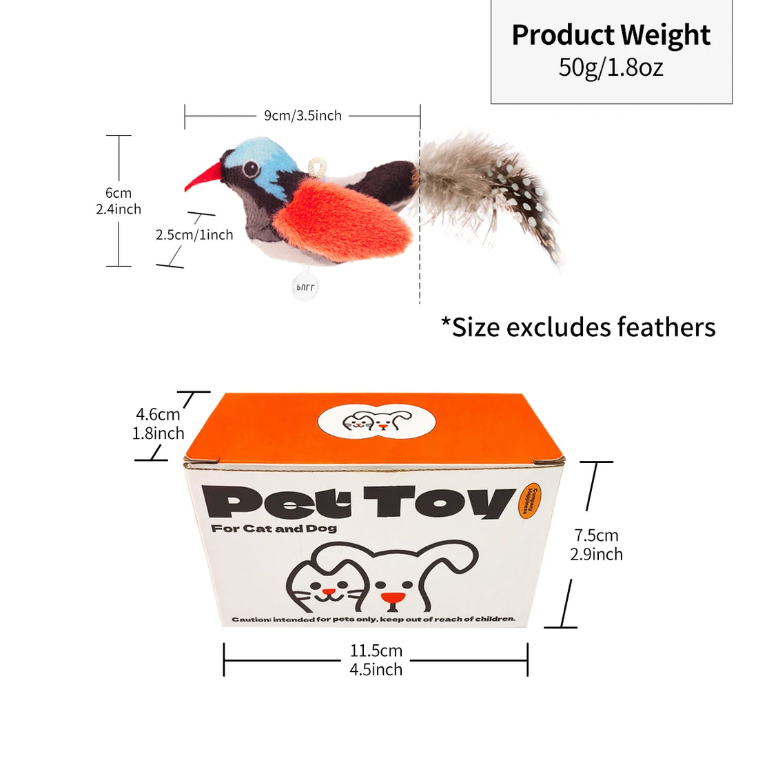 Chirp Bird Interactive Cat Toy with Realistic Sound 🐦🐾