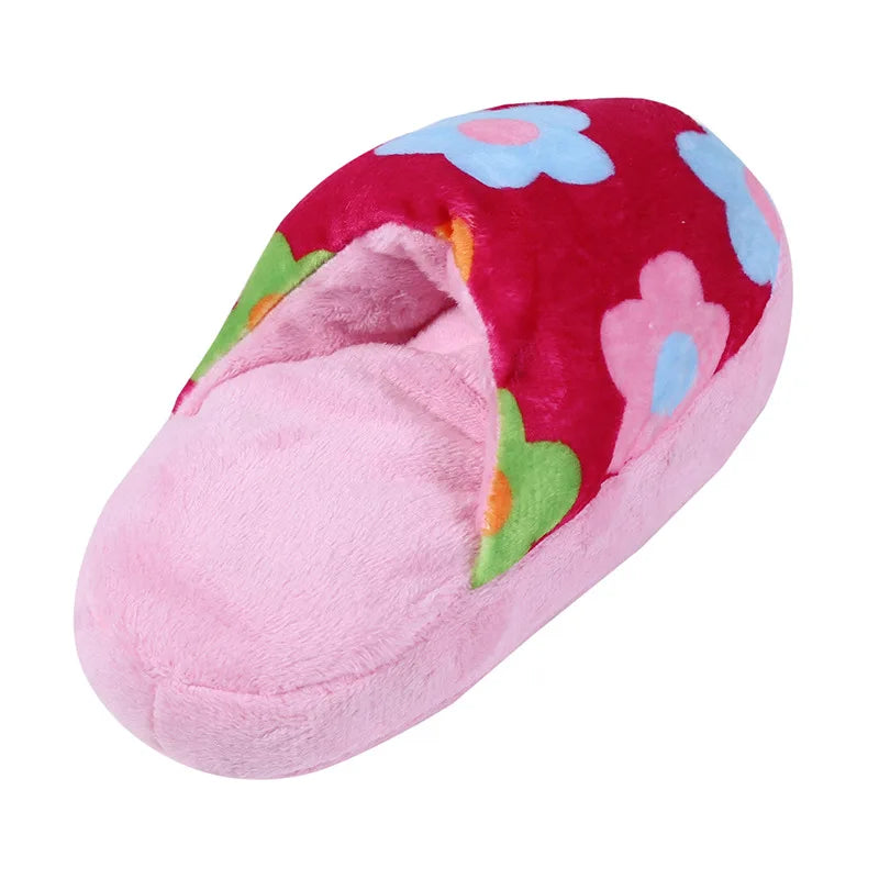 Plush Slipper Squeaker Dog Toy – Funny Sound Chew Toy for Puppies & Cats, Interactive Soft Pet Toy for Training & Play