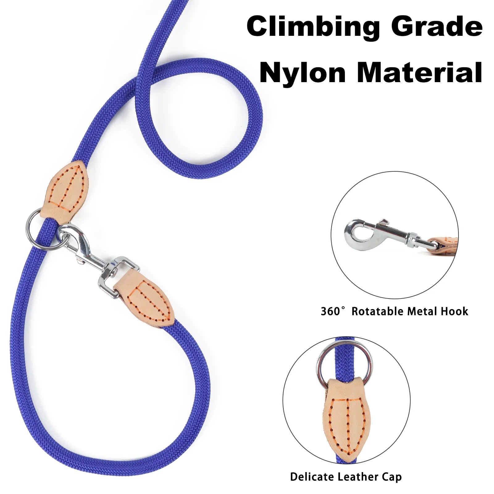 🐕‍🦺 210cm Multipurpose Adjustable Double Dog Leash – Hands-Free Luxury Nylon Leash for 2 Small/Medium Dogs