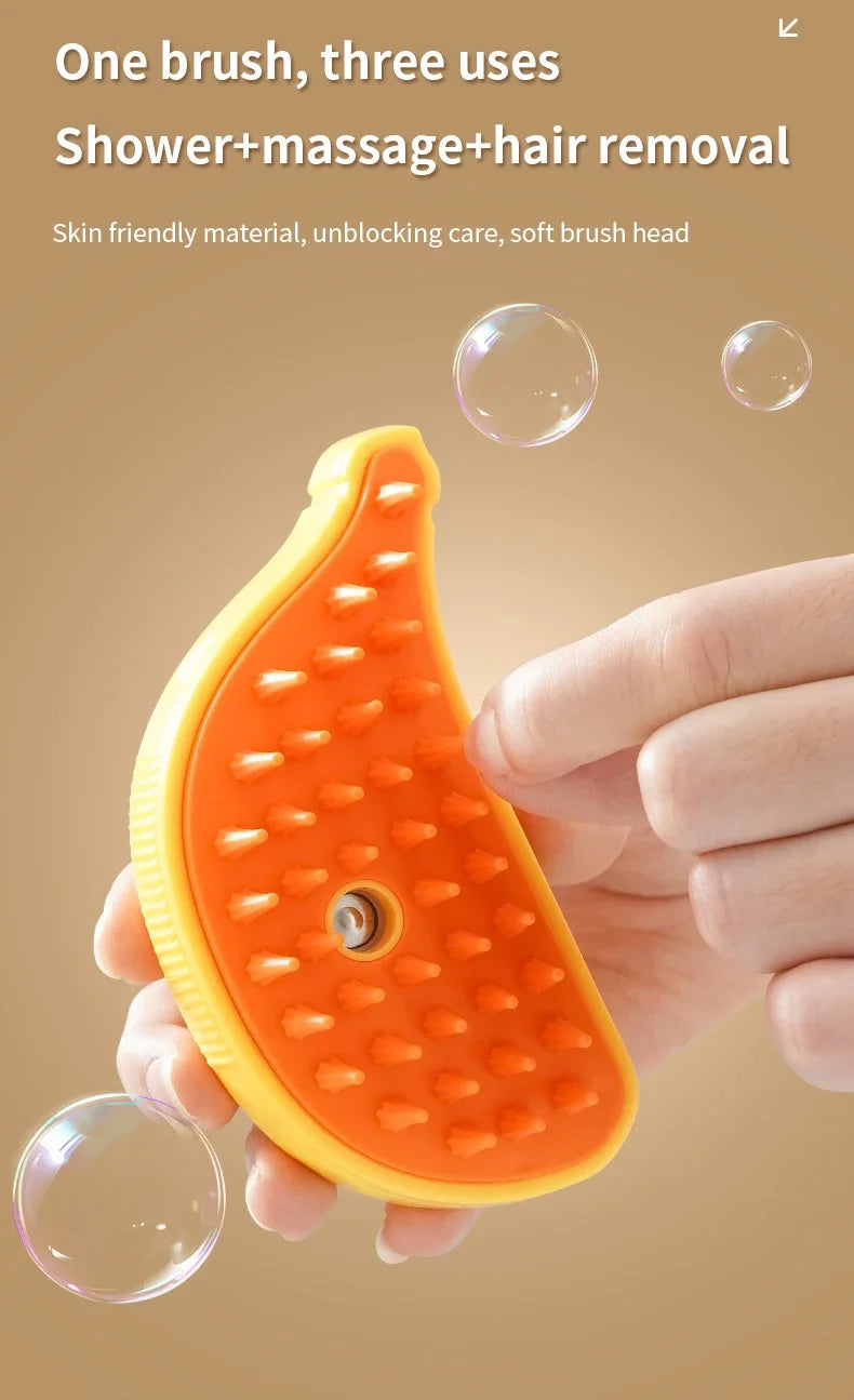 🐱 Spray Cat Brush 3-in-1 – Steamy Electric Dog & Cat Grooming Comb with Hair Removal & Massage