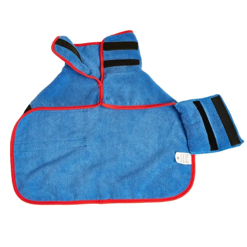 Pet Bathrobe Adjustable Towel – Super Fast-Drying Moisture Robe for Dogs (Large, Medium, Small)