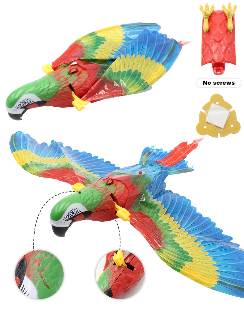 Electric Hanging Flying Bird Cat Toy – Interactive Simulated Eagle with Scratch Rope