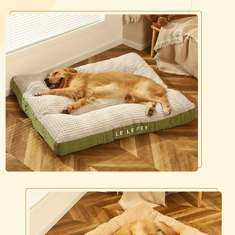 HOOPET Warm Dog Sleeping Bed – Soft Fleece Detachable Blanket Cushion for Small, Medium & Large Dogs